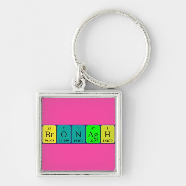 Bronagh periodic table name keyring (Front)
