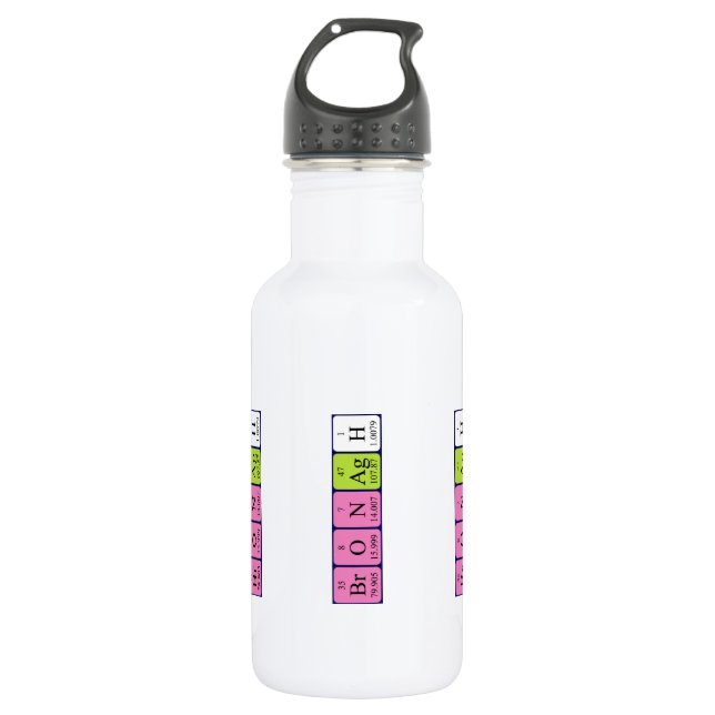 Bronagh periodic table name water bottle (Front)