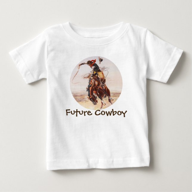 Bronc Rider "Future Cowboy" Baby T-Shirt (Front)