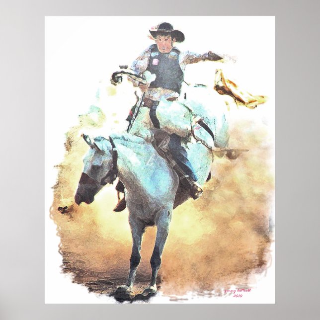 bronc rider print (Front)