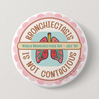 BRONCHIECTASIS AWARENESS 7.5 CM ROUND BADGE