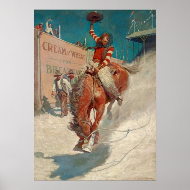 Bronco Buster by Newell Convers Wyeth Poster (Front)