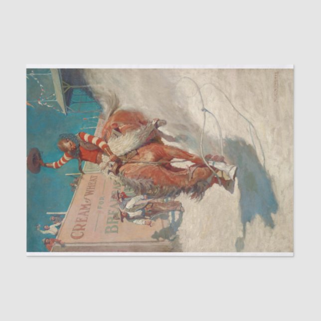Bronco Buster by Newell Convers Wyeth Tissue Paper (Front)