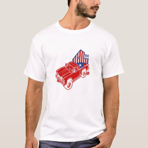 bronco truck 4th in the back July 4th T-Shirt