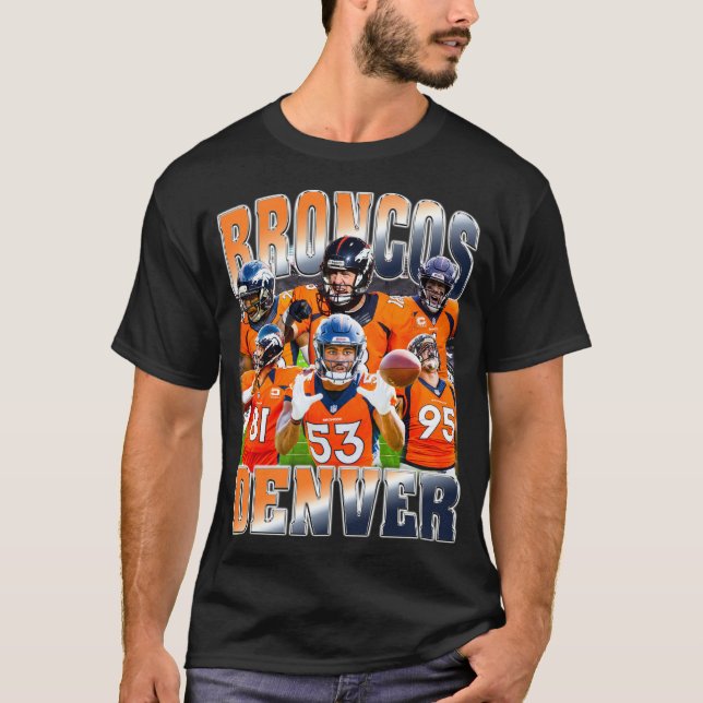 Broncos Denver Bootleg 90s Vintage College T-shirt (Front)