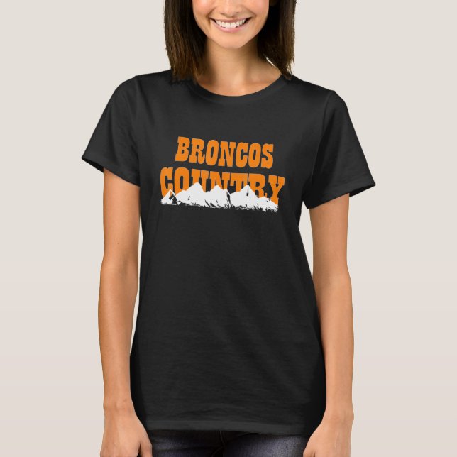 Broncos Rocky Mountain Denver Colorado T-Shirt (Front)