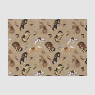 Broncs and Cowboys Tissue Paper