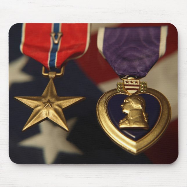 bronse star and purple heart mouse mat (Front)