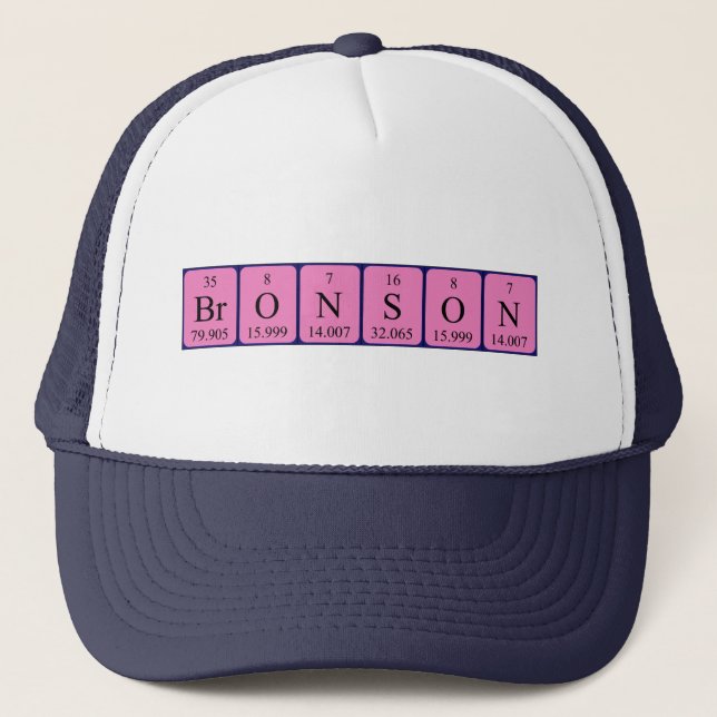 Bronson periodic table name hat (Front)