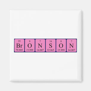 Bronson periodic table name magnet