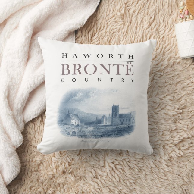 Bronte Country with Haworth Church and Parsonage Cushion (Blanket)
