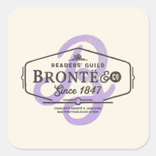 Brontë Literary Book Club Square Sticker