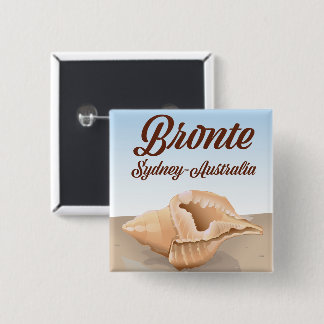 Bronte, Sydney, Australia vintage style travel 15 Cm Square Badge