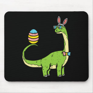 Brontosaurus Bunny Ears Egg Easter Day Dinosaur Di Mouse Mat