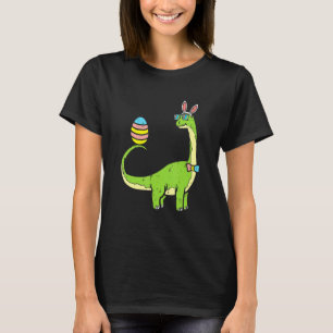 Brontosaurus Bunny Ears Egg Easter Day Dinosaur Di T-Shirt