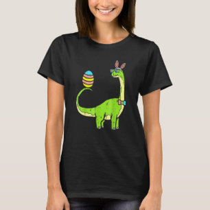 Brontosaurus Bunny Ears Egg Easter Day Dinosaur Di T-Shirt