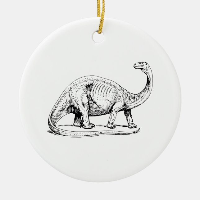Brontosaurus Ceramic Tree Decoration (Front)