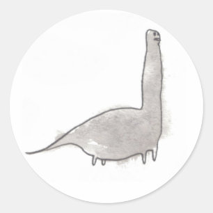 Brontosaurus Classic Round Sticker
