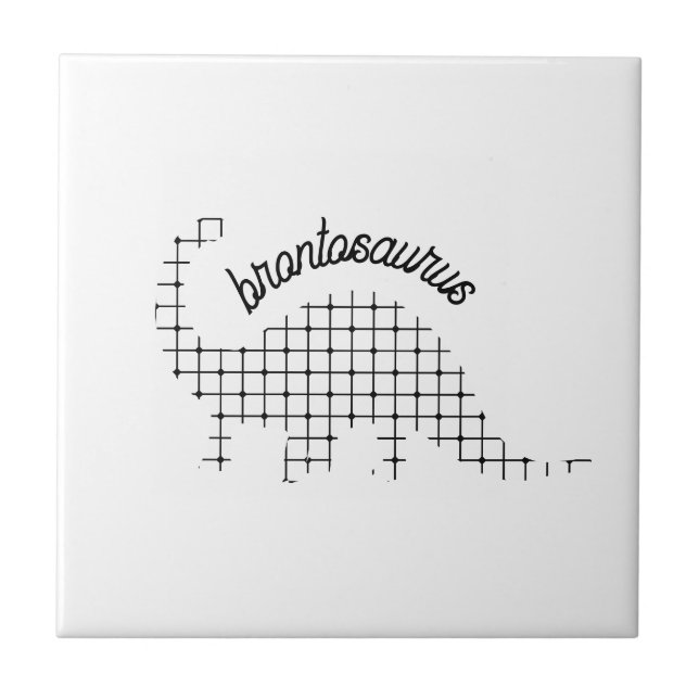Brontosaurus Dinosaur Kids Room  Tile (Front)