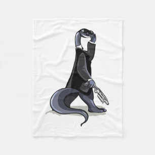 Brontosaurus Dressed As A Movie Character. Fleece Blanket