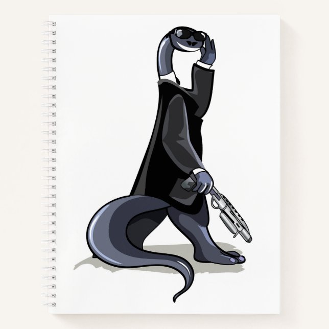 Brontosaurus Dressed As A Movie Character. Notebook (Front)