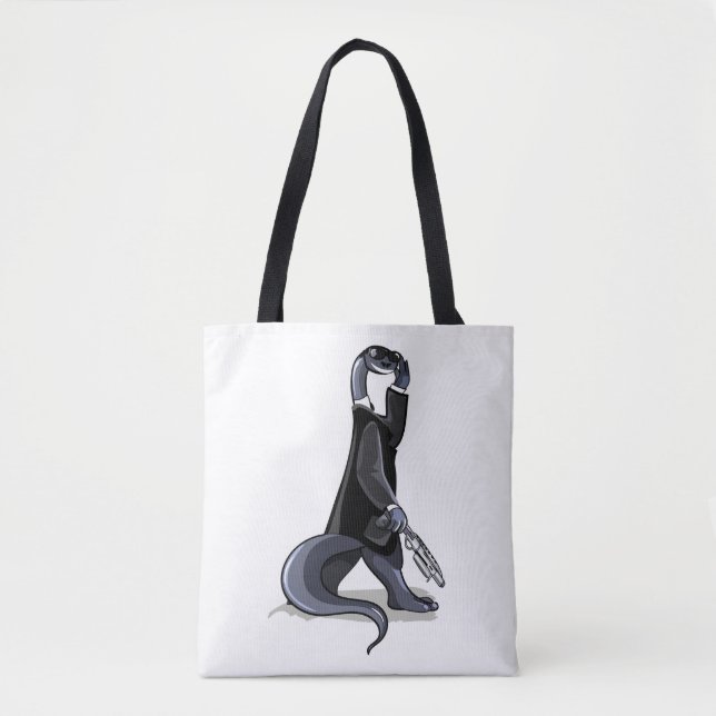Brontosaurus Dressed As A Movie Character. Tote Bag (Front)
