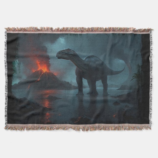Brontosaurus Fun Ecology  Throw Blanket (Front)