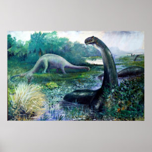 Brontosaurus Jurassic Dinosaur Poster