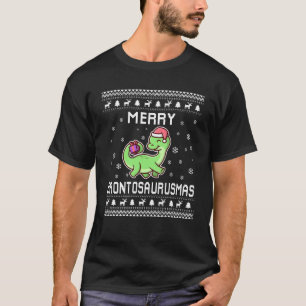 Brontosaurus Lover Ugly Christmas Sweater for Holi