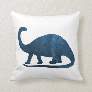Brontosaurus - Navy Blue - Dinosaur Cushion