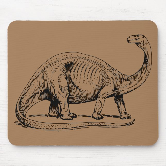 brontosaurus prehistoric dinosaur mouse mat (Front)