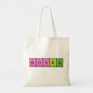 Bronwin periodic table name tote bag