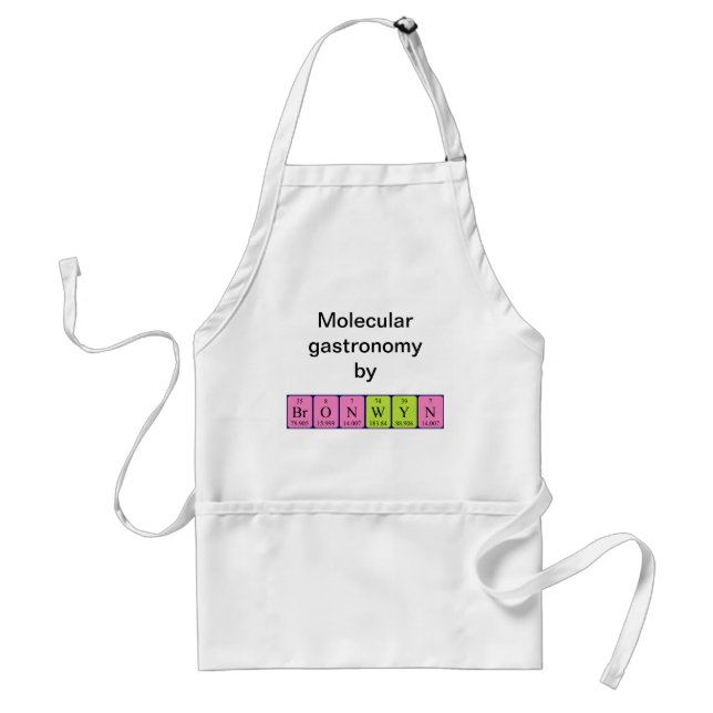 Bronwyn periodic table name apron (Front)