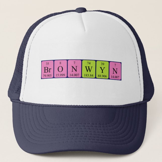 Bronwyn periodic table name hat (Front)