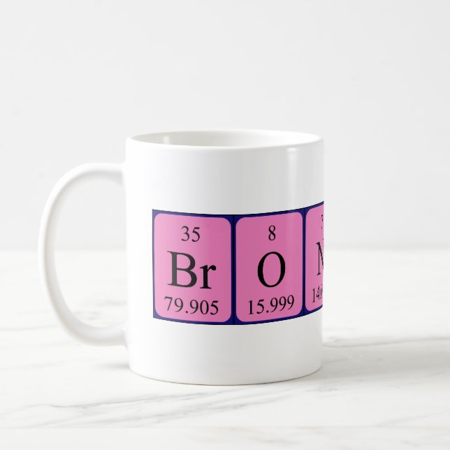 Bronwyn periodic table name mug (Left)