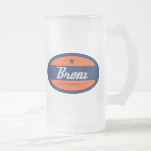*Bronx Frosted Glass Beer Mug