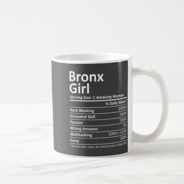 Bronx Girl Ny New York Funny City Home Roots Usa G Coffee Mug (Right)