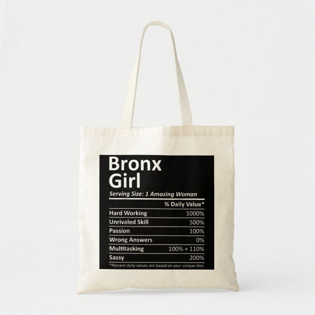 BRONX GIRL NY NEW YORK Funny City Home Roots USA G Tote Bag (Front)