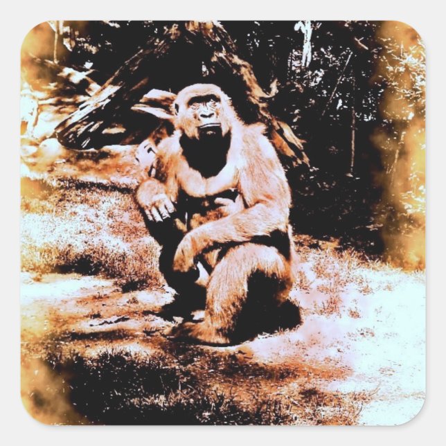 Bronx Gorilla Square Sticker (Front)