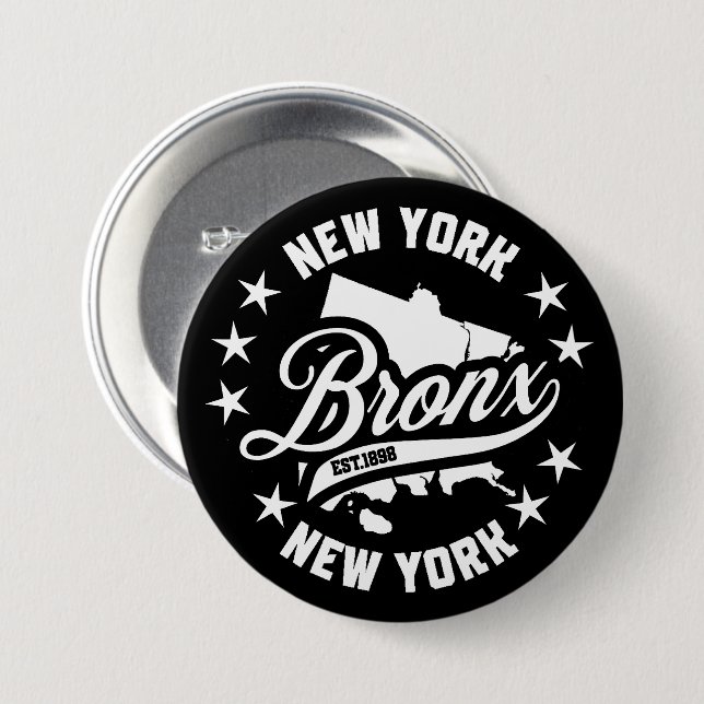 Bronx,New York 7.5 Cm Round Badge (Front & Back)