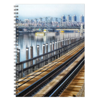 bronx new york city buildings river notebook