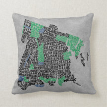 Bronx New York City Typography Map