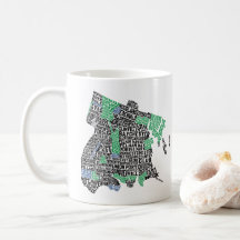 Bronx New York City Typography Map Mug