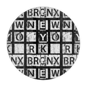 Bronx New York Grunge Typography Cutting Board