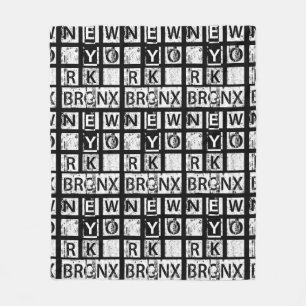 Bronx New York   Grunge Typography Fleece Blanket