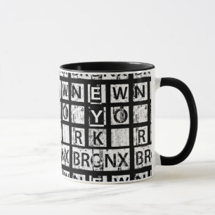 Bronx New York   Grunge Typography Mug