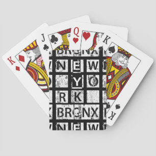 Bronx New York Grunge Typography Playing Cards