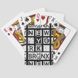 Bronx New York   Grunge Typography Playing Cards