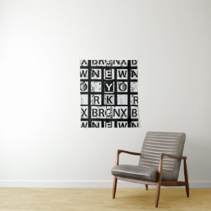 Bronx New York   Grunge Typography Tapestry