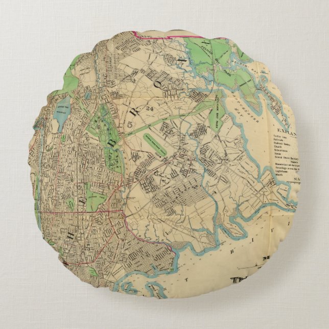 Bronx, New York Round Cushion (Front)